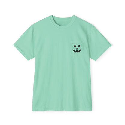 Pumpkin T-shirt | Halloween Pumpkin T-shirt | Unisex Garment-Dyed Pocket T-Shirt