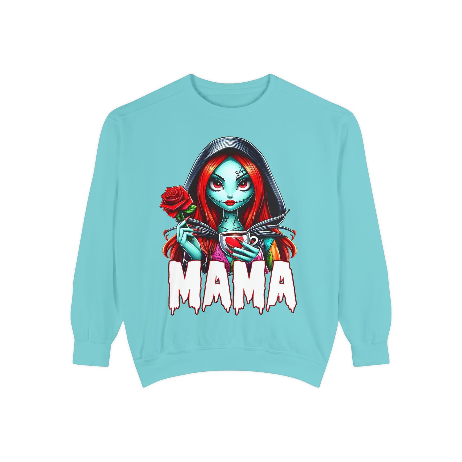 Sally Mama Crewneck | Cute Spooky Crewneck | Sally Crewneck | Unisex Garment-Dyed Sweatshirt