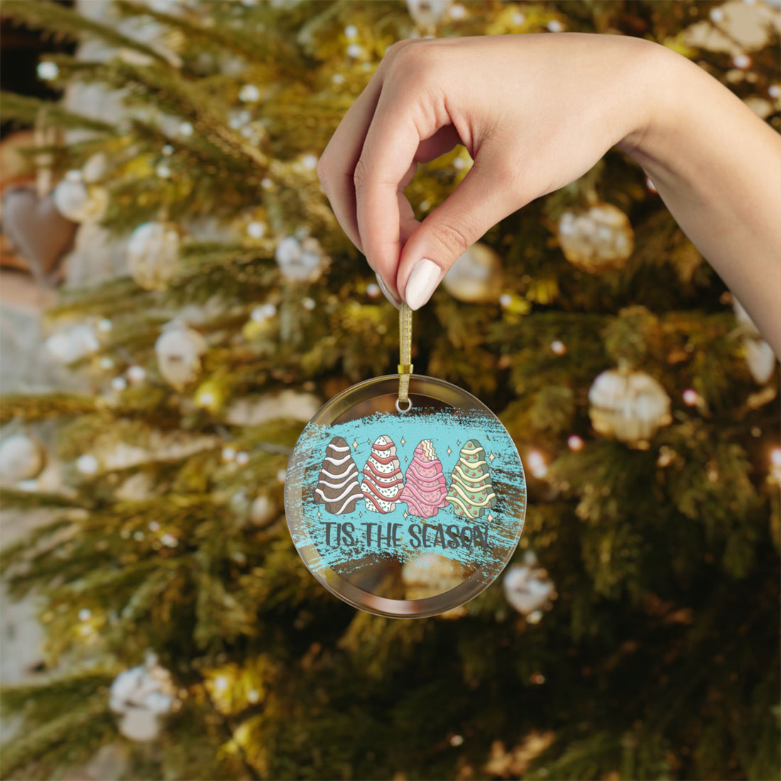 Tis the Season Glass Ornaments - Festive Holiday Decorations for Christmas