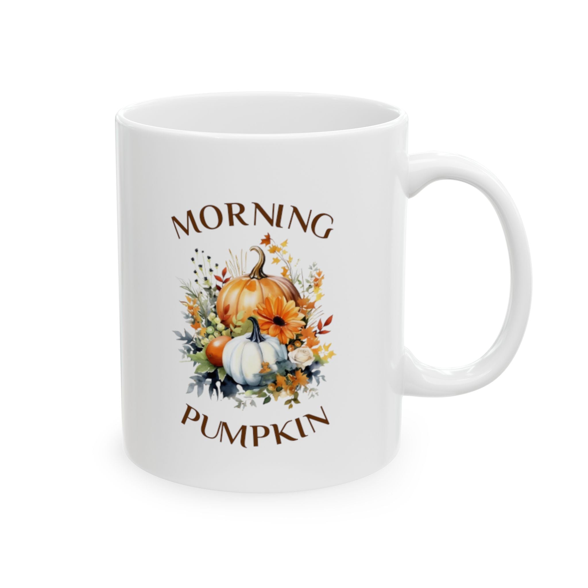 Morning Pumpkin Fall Coffee Mug | Fall Festive Ceramic Mug