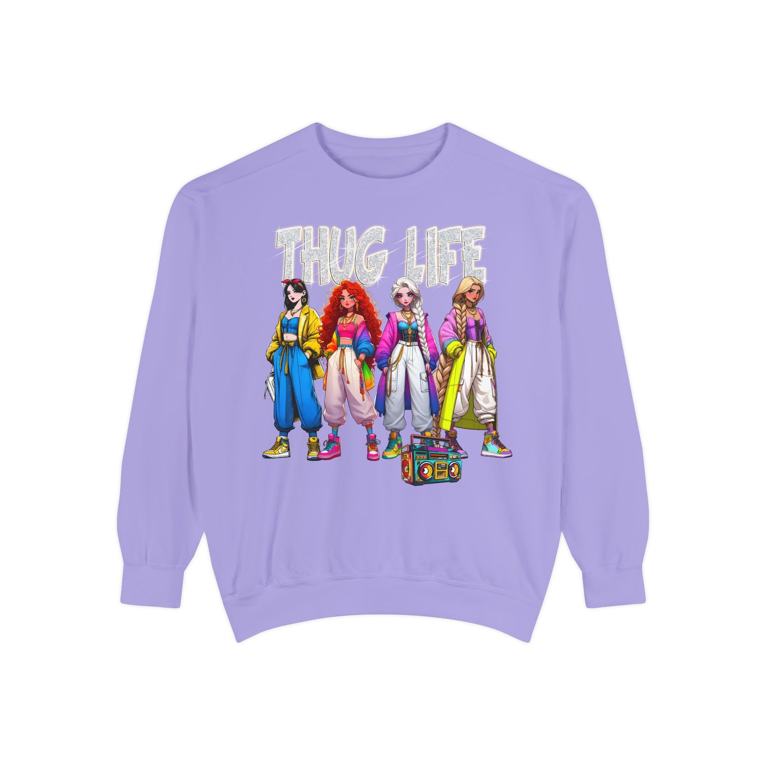 Princess Crewneck | Thug Life Princess Crewneck | Unisex Garment-Dyed Sweatshirt