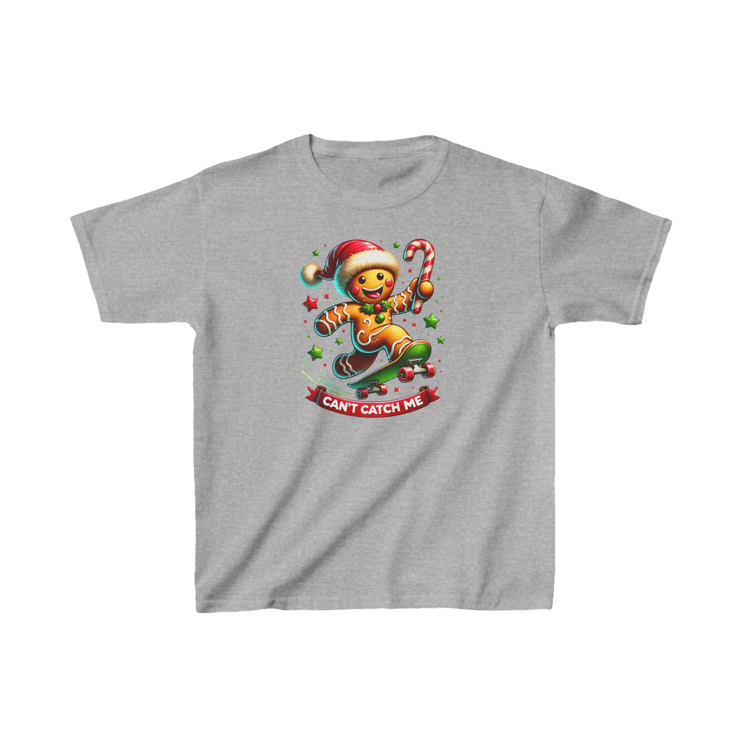 Gingerbread Skateboard Kids Tee - Fun Holiday Shirt