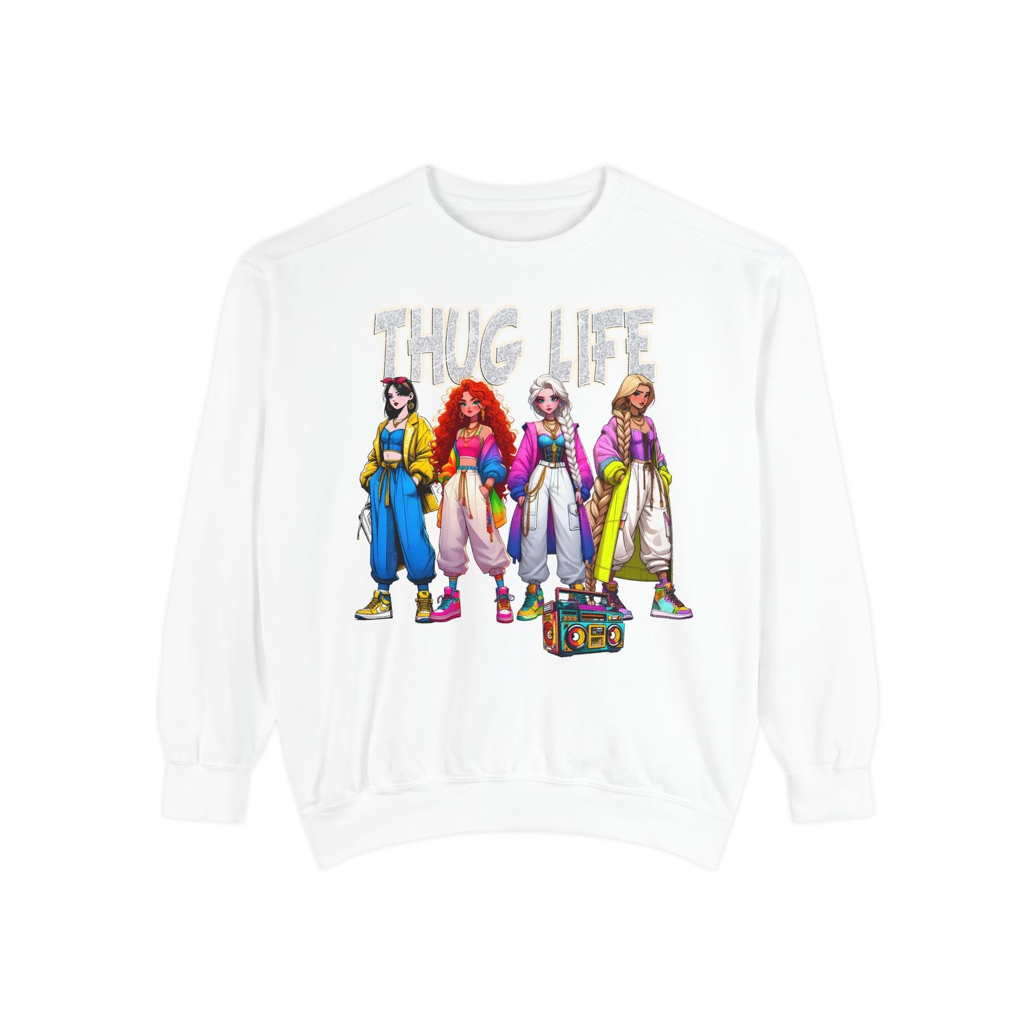 Princess Crewneck | Thug Life Princess Crewneck | Unisex Garment-Dyed Sweatshirt