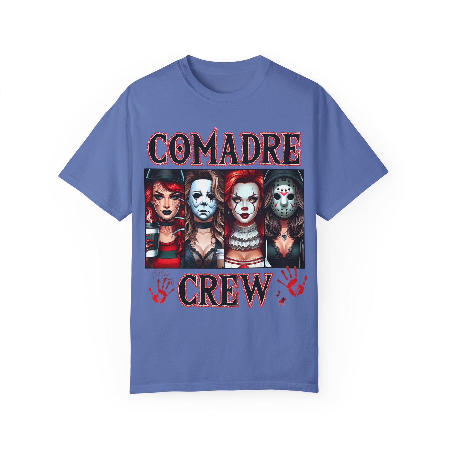 Horror Comadre Crew 4 Ladies Shirt | Horror Ladies Shirt Unisex Garment-Dyed T-shirt