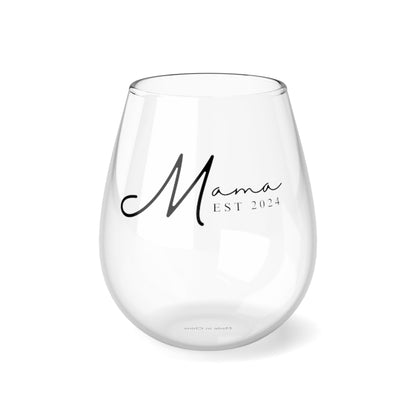 Personalized Mama Wine Glass | Mothers Day Gift | Custom Gift For Mom | First Mothers Day Gift | New Mom Gift | Stemless Wine Glass