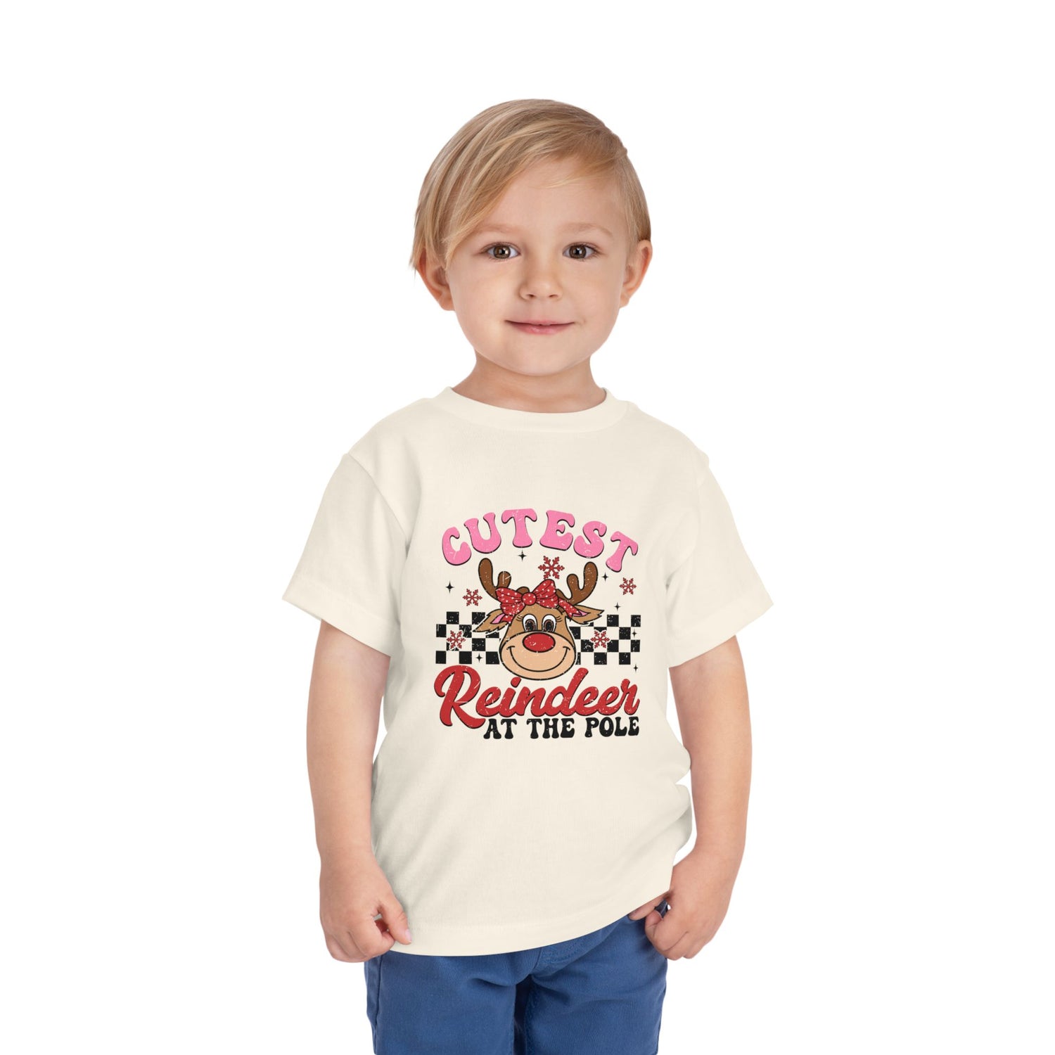 Cutest Reindeer Toddler Tee - Festive Holiday Shirt