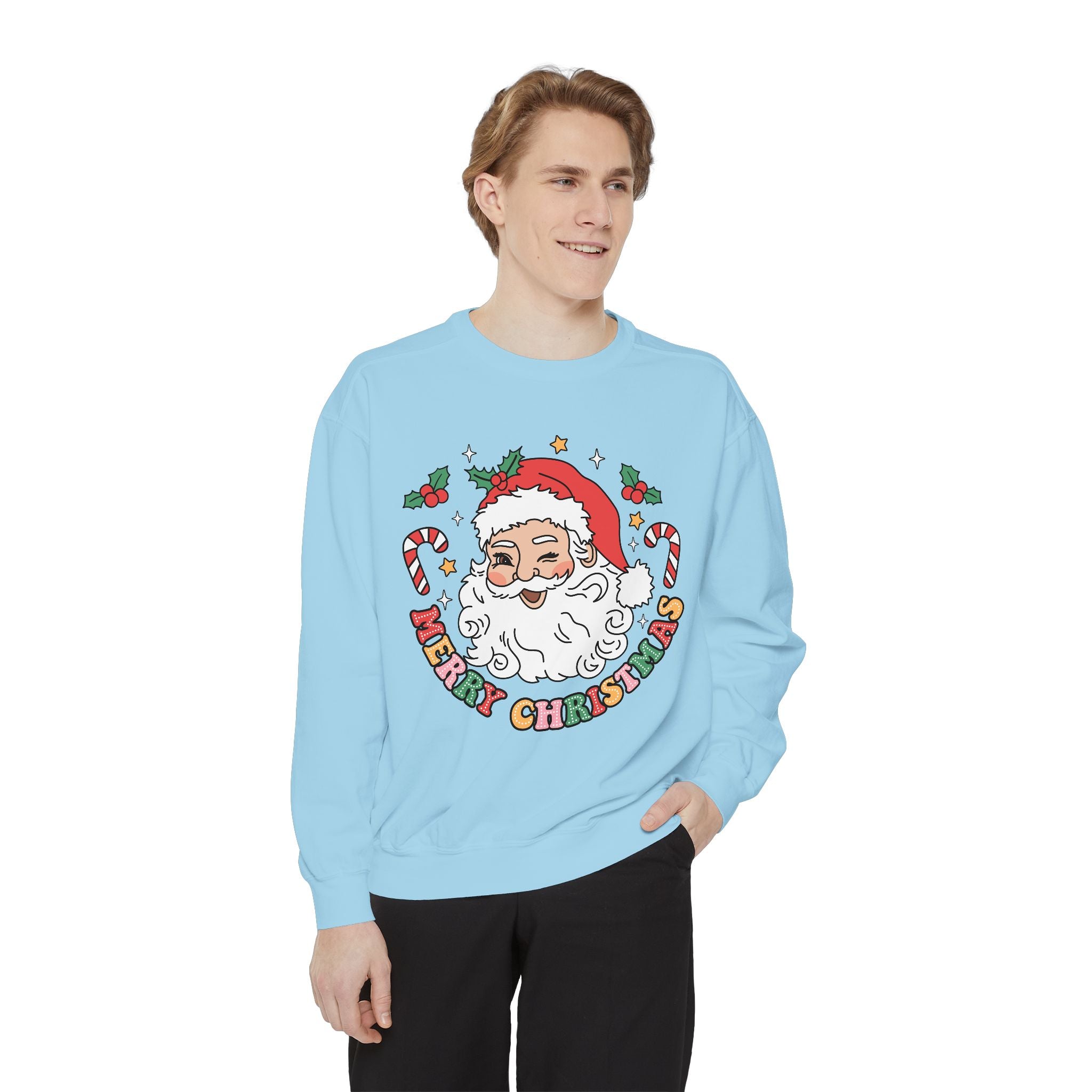 Merry Christmas Unisex Garment-Dyed Sweatshirt