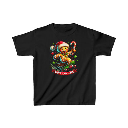 Gingerbread Skateboard Kids Tee - Fun Holiday Shirt