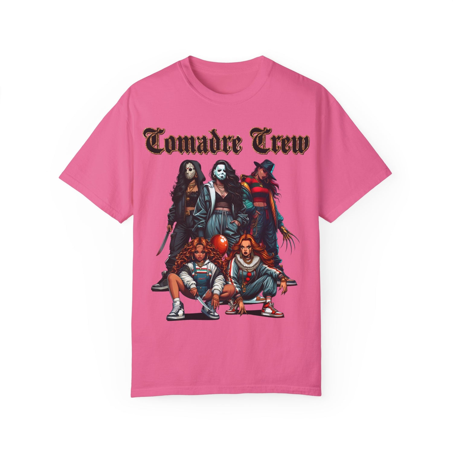 Horror Comadre Crew Shirt | Horror T-shirt | Unisex Garment-Dyed T-shirt