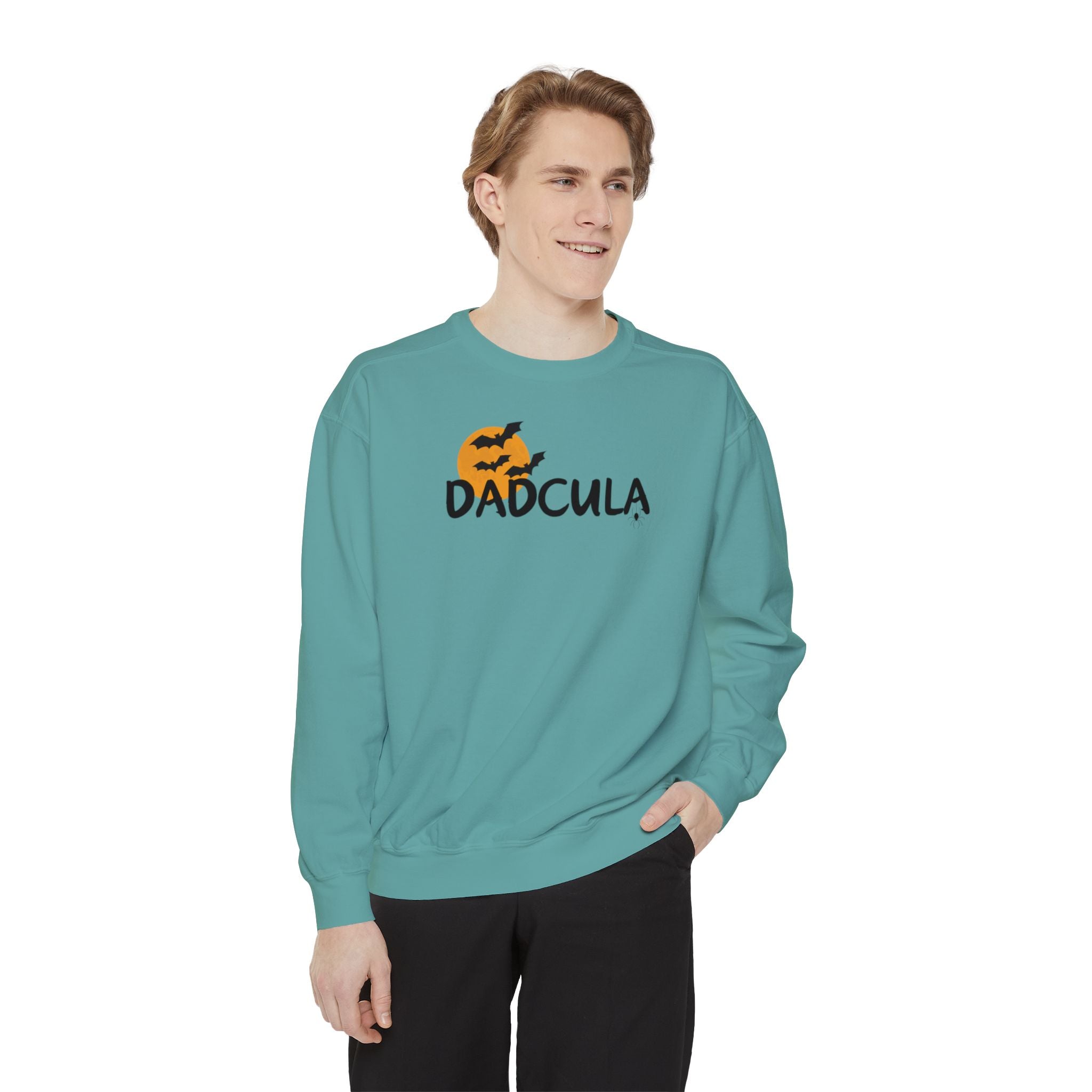 Dadcula Halloween Crewneck | Unisex Garment-Dyed Sweatshirt