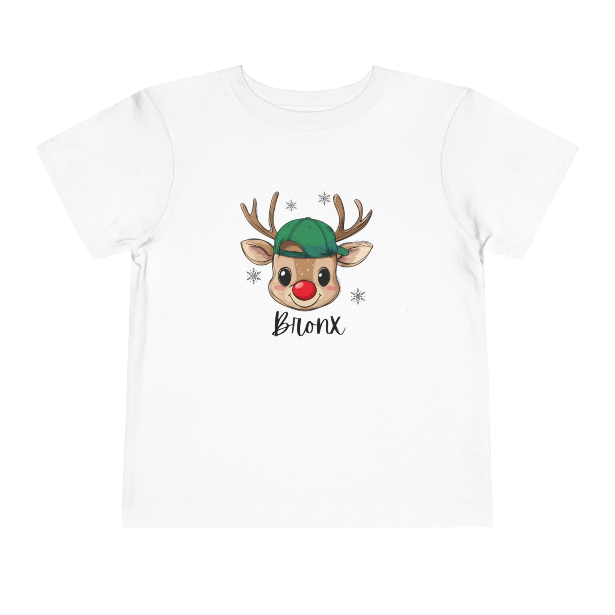 Cute Christmas Toddler Tee - Rudolph with name Design