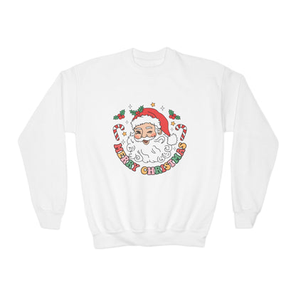 Youth Merry Christmas Crewneck Sweatshirt for Holiday Cheer