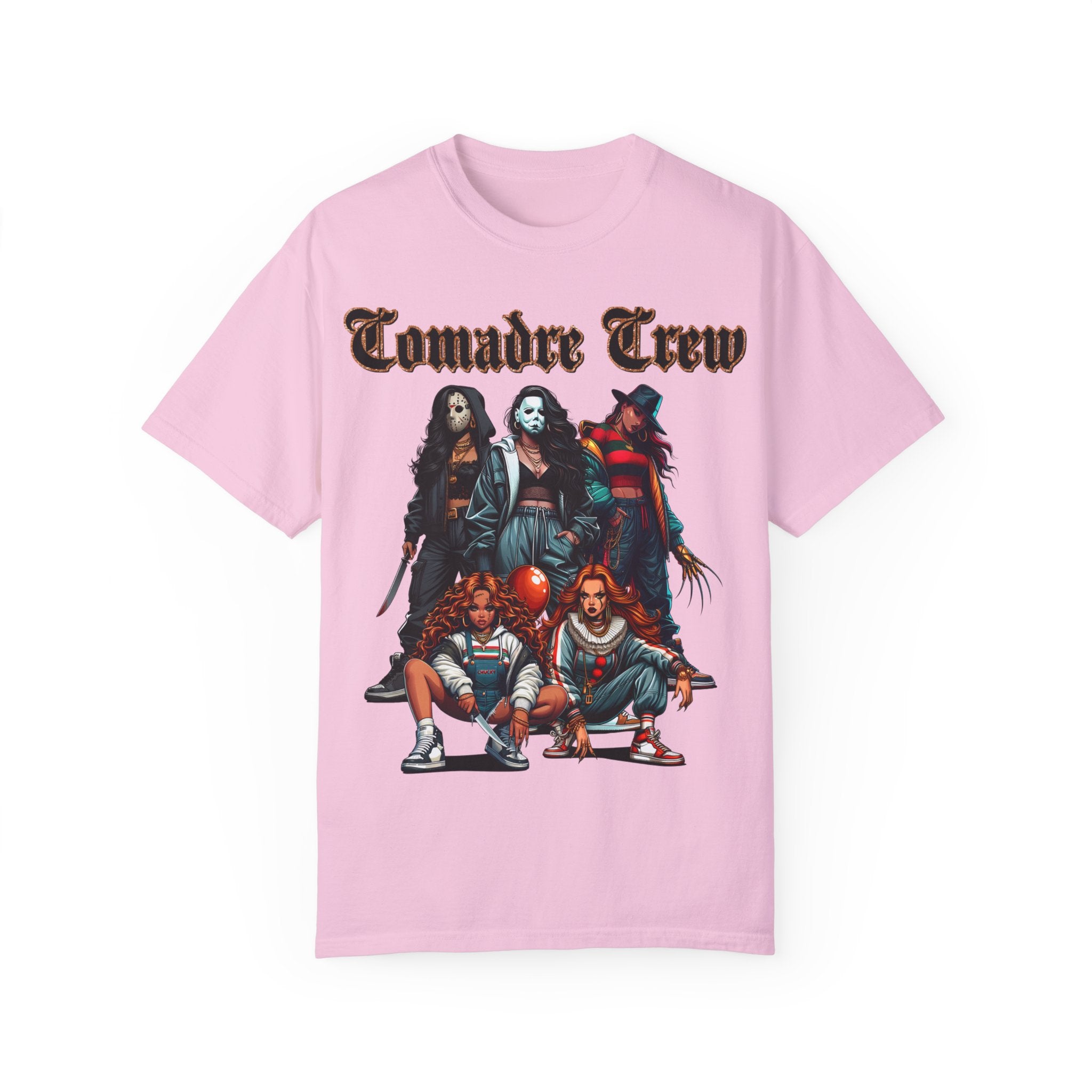 Horror Comadre Crew Shirt | Horror T-shirt | Unisex Garment-Dyed T-shirt