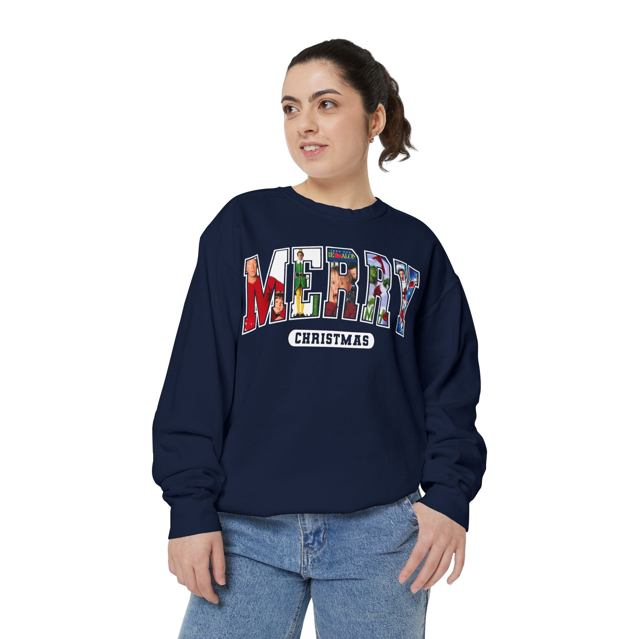 Merry Christmas Garment-Dyed Unisex Sweatshirt