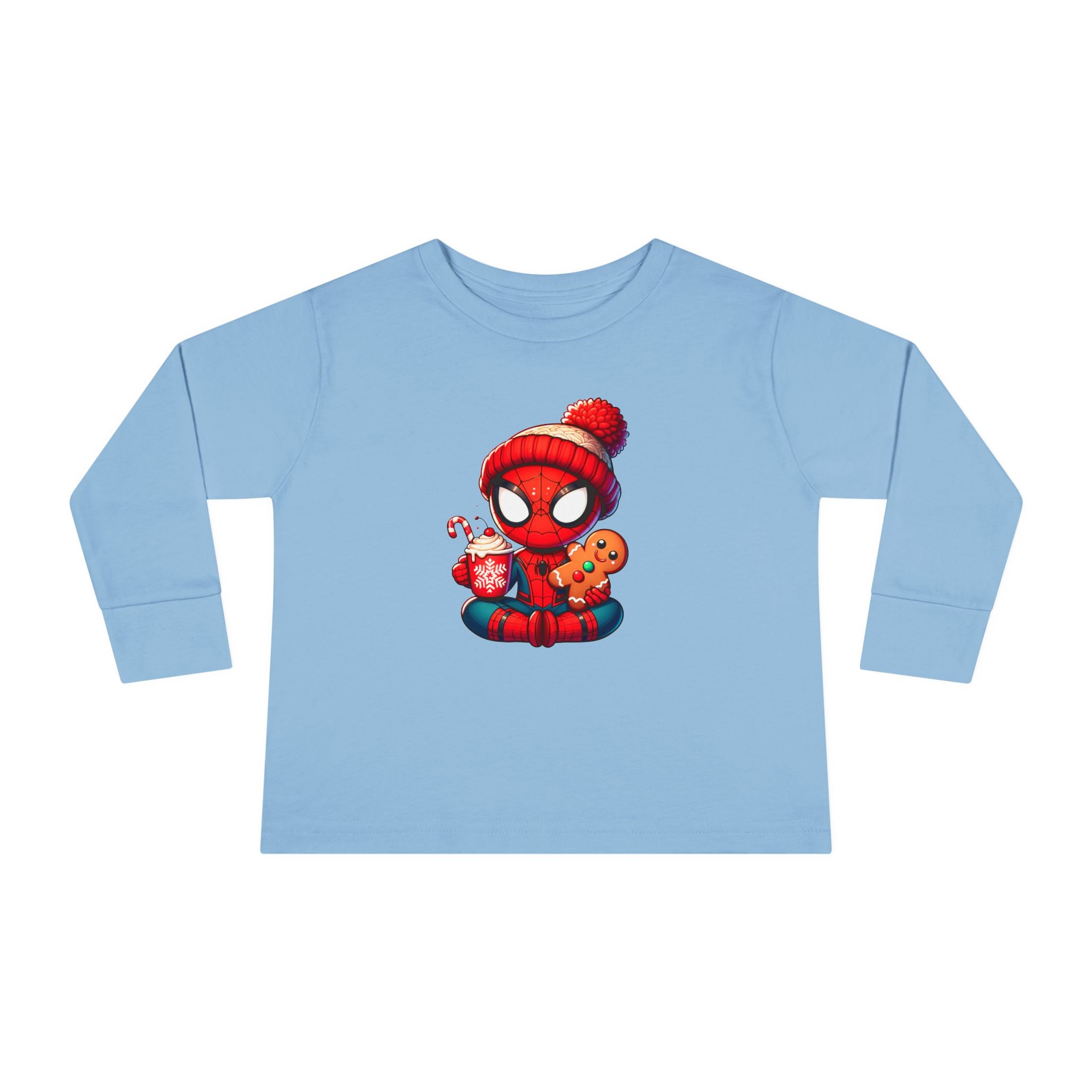 Cute Spidey Christmas Toddler Long Sleeve Tee