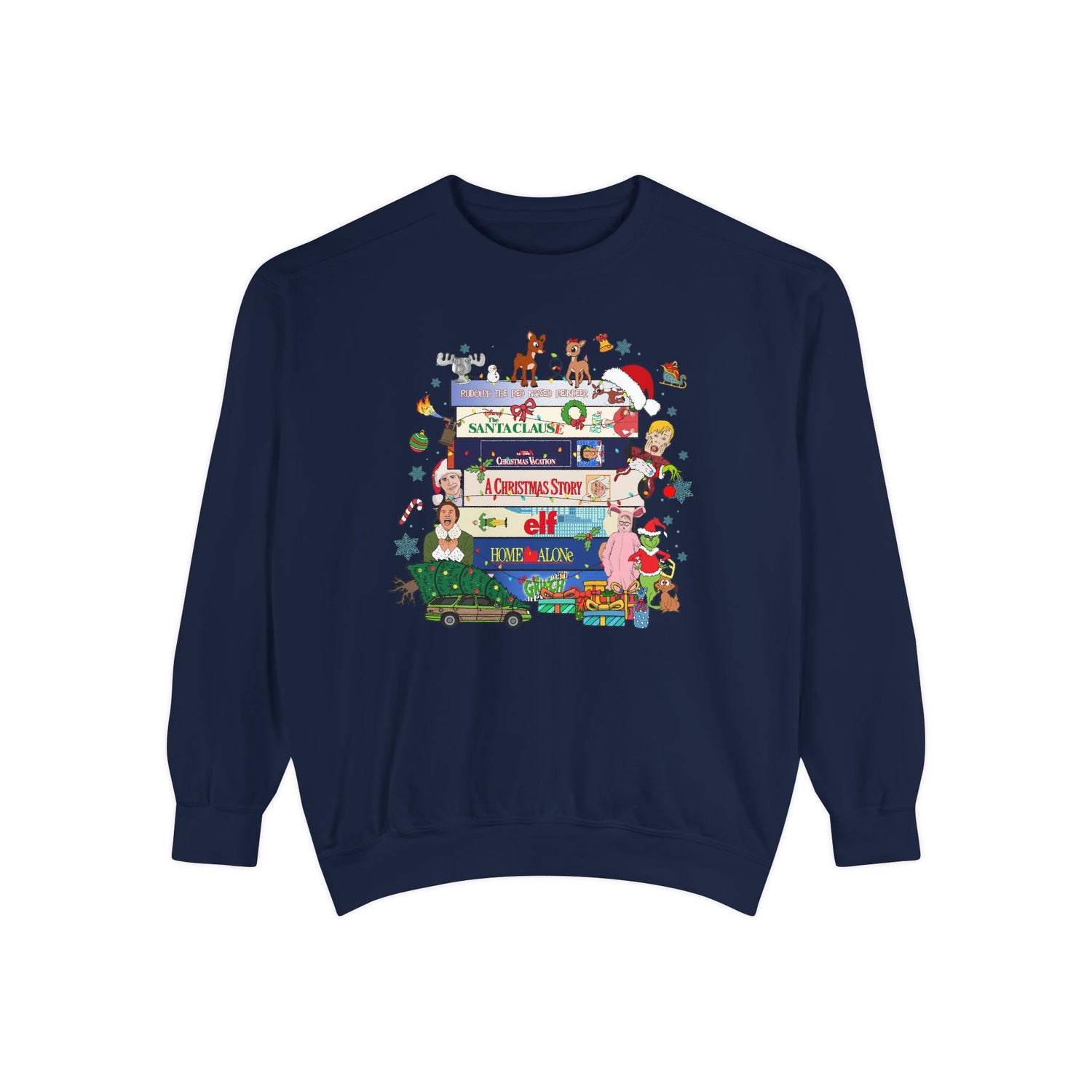 Cozy Holiday Sweatshirt with Christmas Classics Design