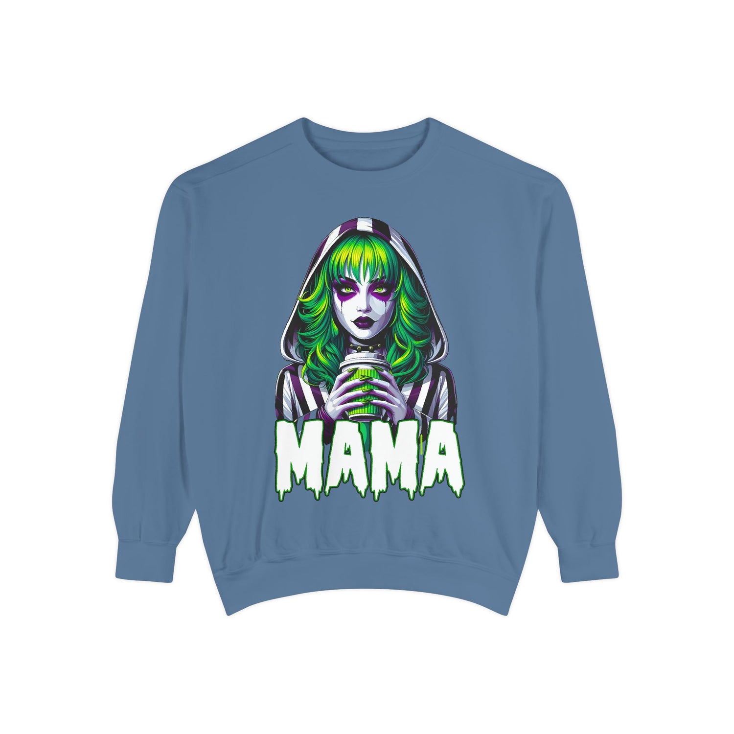 Beetlejuice Mama Crewneck | Cute Spooky Crewneck | Beetlejuice Crewneck | Unisex Garment-Dyed Sweatshirt