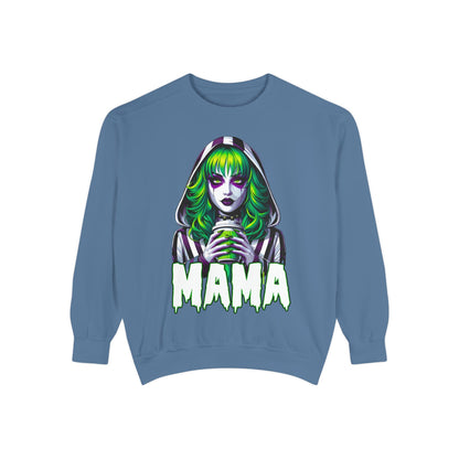 Beetlejuice Mama Crewneck | Cute Spooky Crewneck | Beetlejuice Crewneck | Unisex Garment-Dyed Sweatshirt