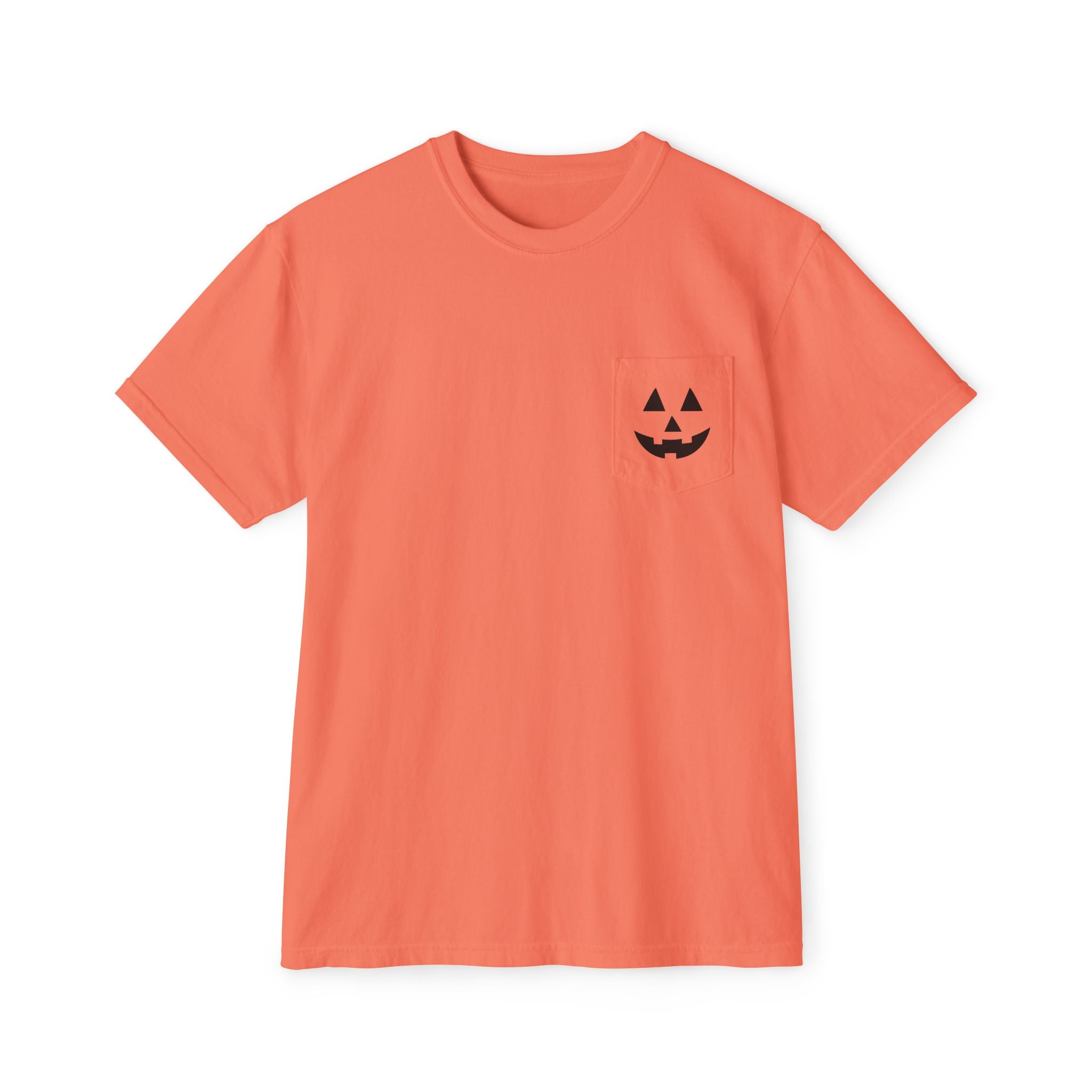 Pumpkin T-shirt | Halloween Pumpkin T-shirt | Unisex Garment-Dyed Pocket T-Shirt