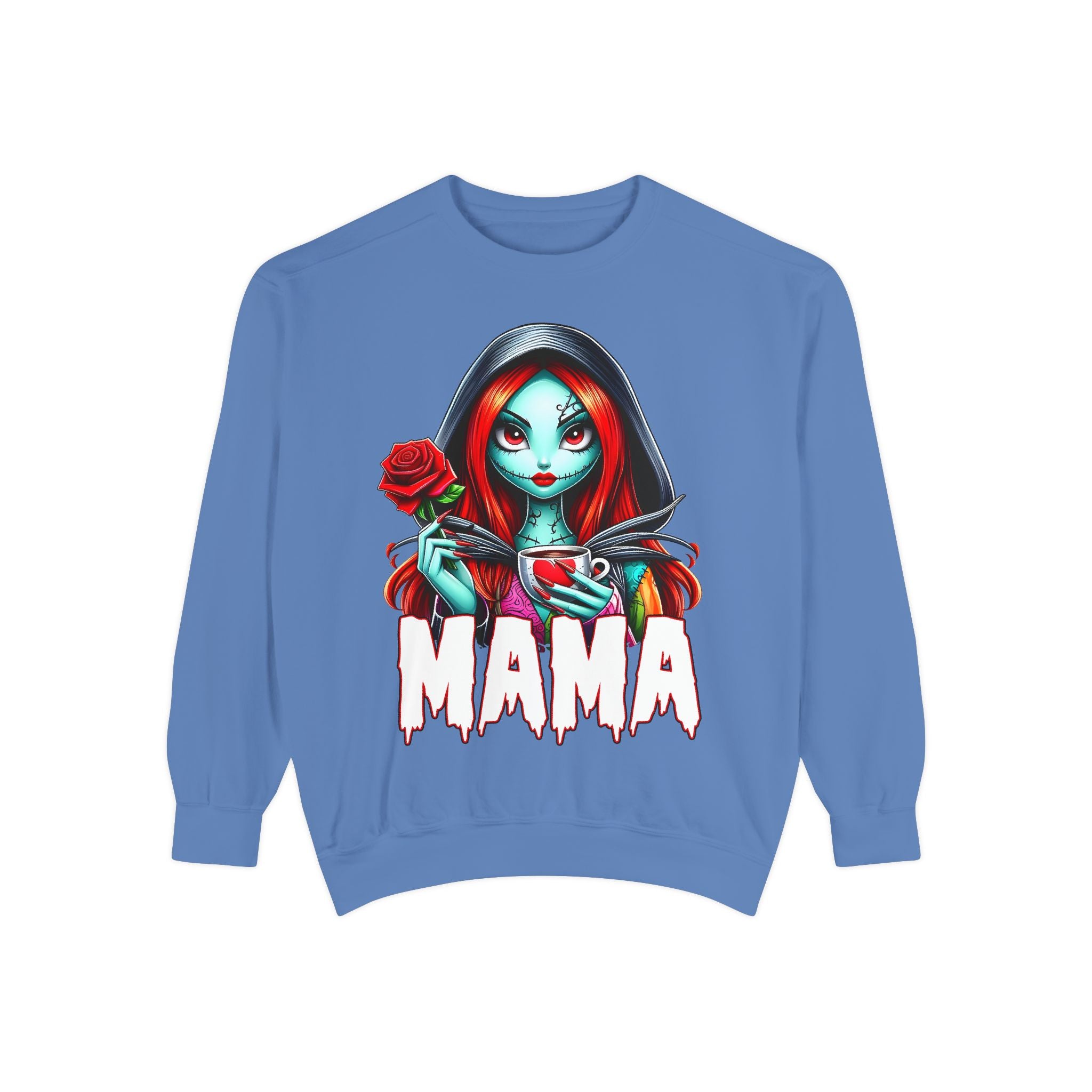 Sally Mama Crewneck | Cute Spooky Crewneck | Sally Crewneck | Unisex Garment-Dyed Sweatshirt