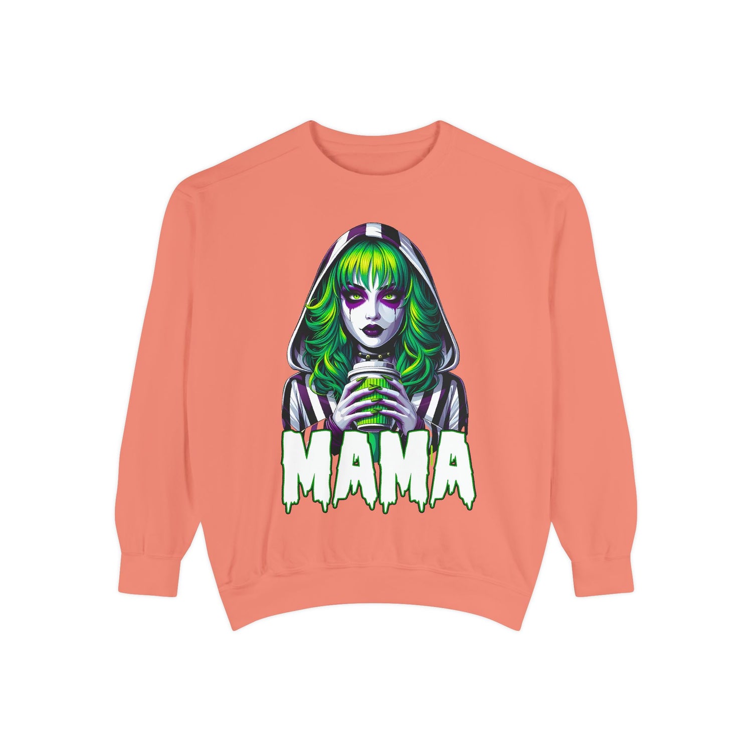 Beetlejuice Mama Crewneck | Cute Spooky Crewneck | Beetlejuice Crewneck | Unisex Garment-Dyed Sweatshirt