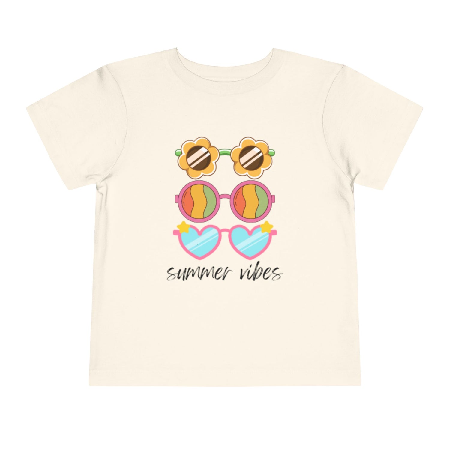 Summer Vibes Toddler T-shirt | Cute Sunglasses Tee | Vacation Summer Beach T-shirt | Toddler Short Sleeve Tee