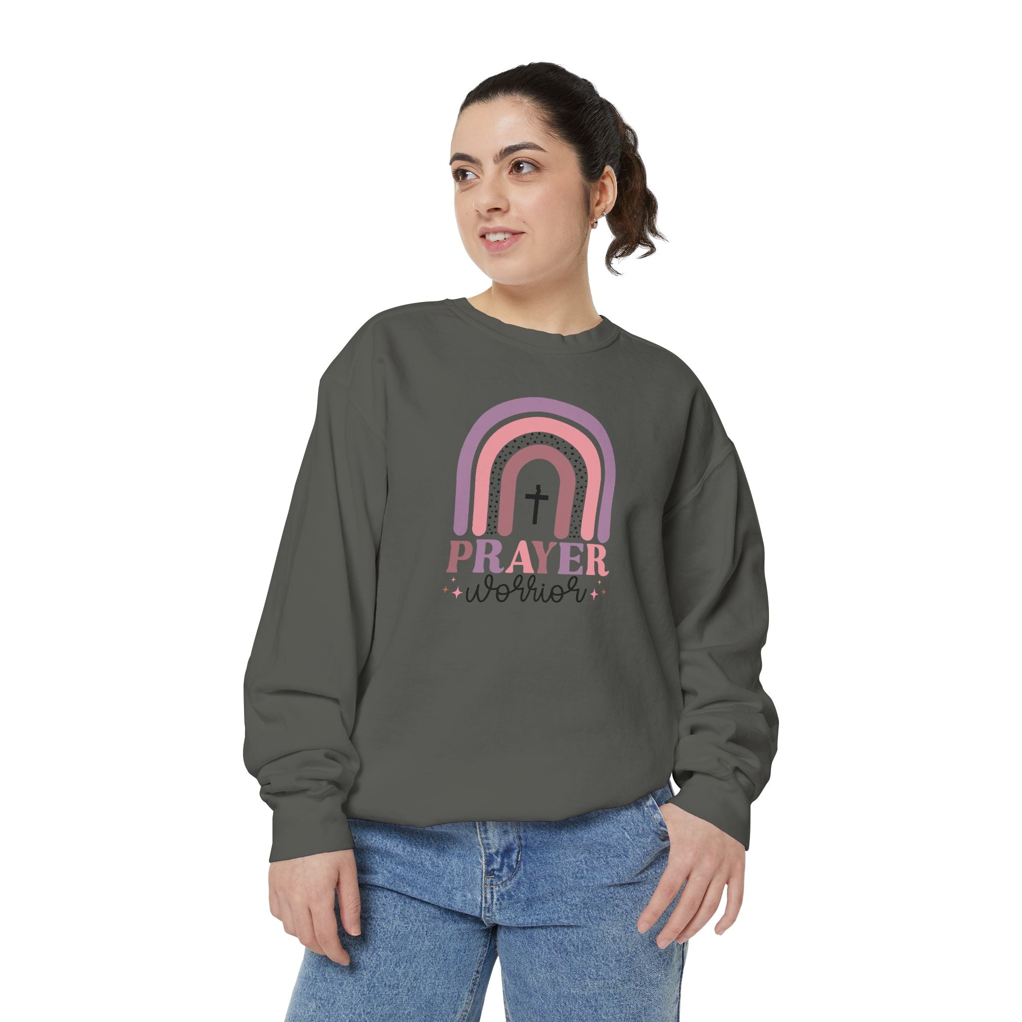 Prayer Warrior Garment-Dyed Unisex Sweatshirt