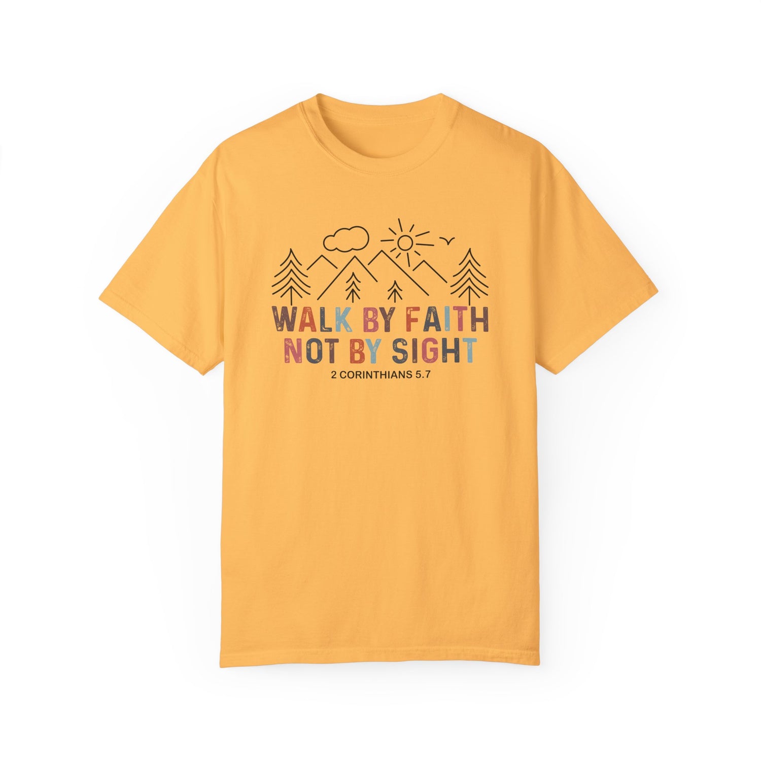 Inspirational Faith T-Shirt - Walk by Faith Not by Sight