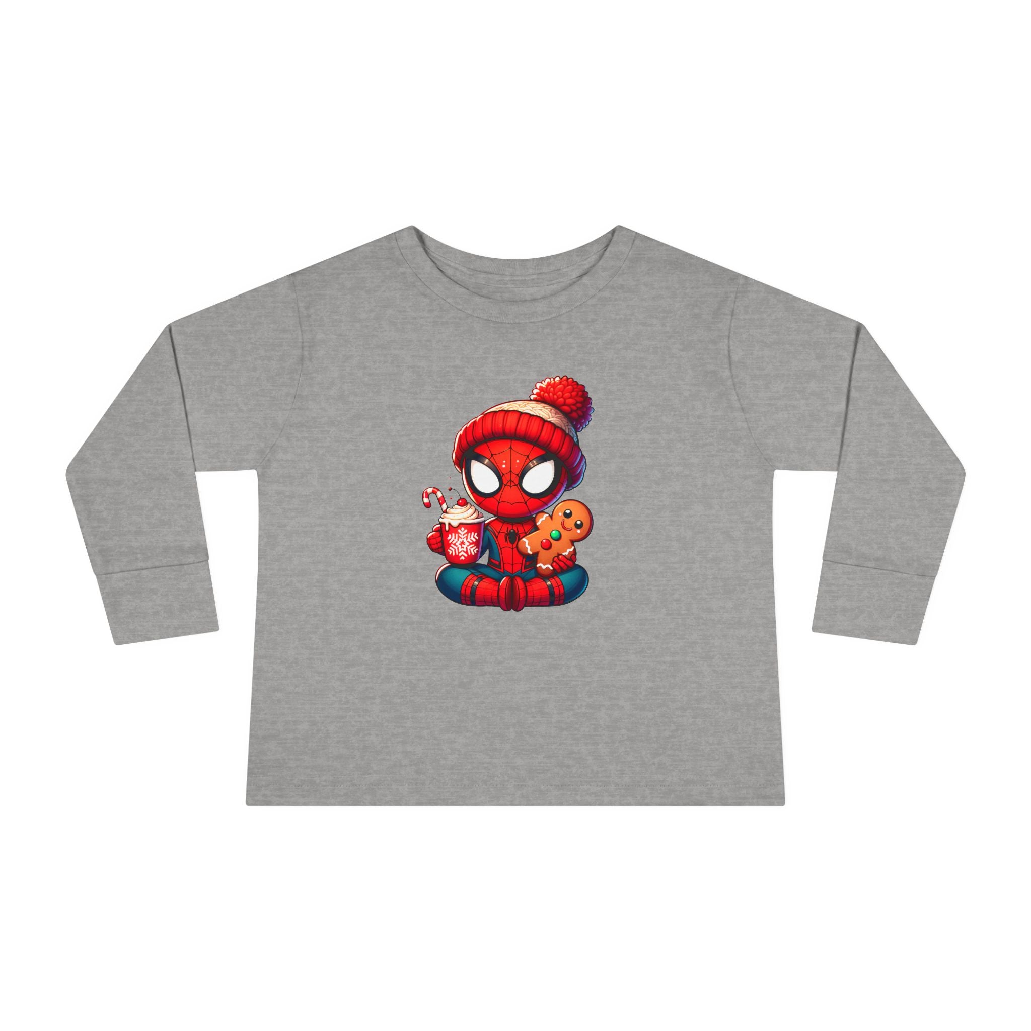 Cute Spidey Christmas Toddler Long Sleeve Tee