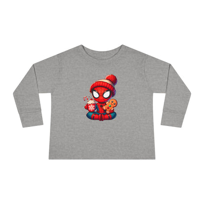 Cute Spidey Christmas Toddler Long Sleeve Tee