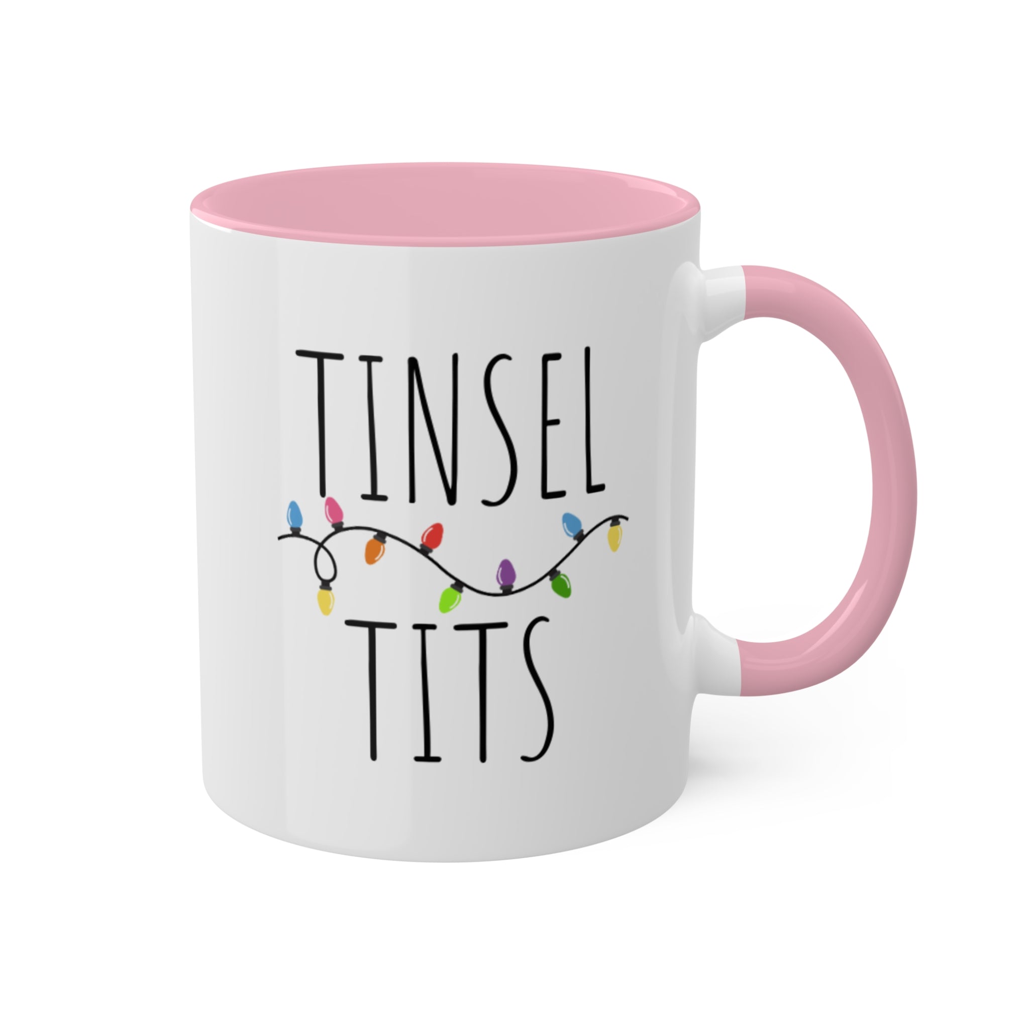 Funny Christmas Mug | Tinsel Tits Colorful Holiday Mugs 11oz