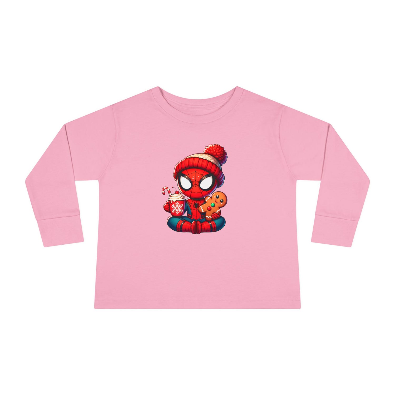 Cute Spidey Christmas Toddler Long Sleeve Tee