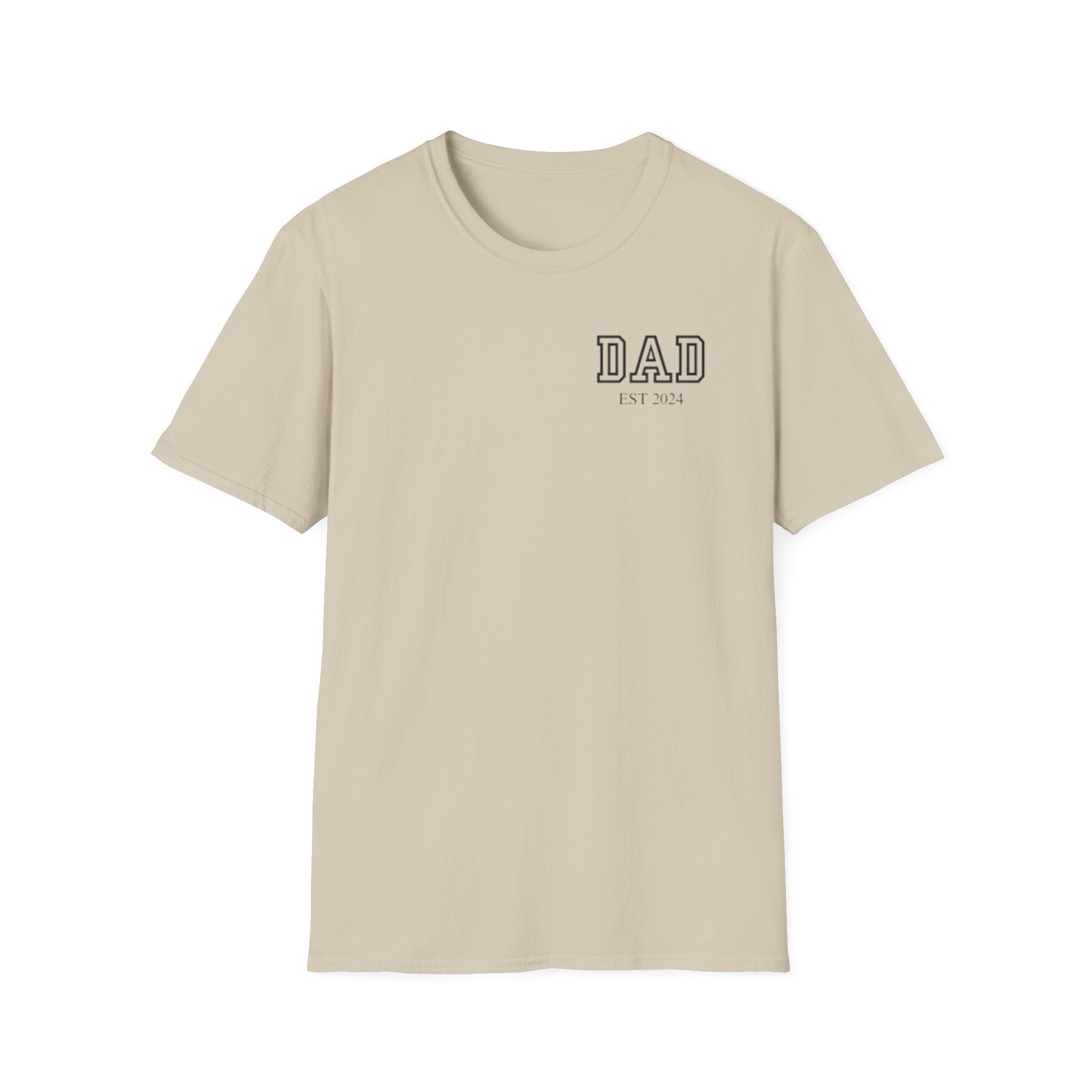 Personalized Dad EST 2024 Soft-style T-Shirt | Custom Dad T-shirt | Pregnancy Announcement for Dad T-shirt | Custom Dad T-shirt | Personalized Dad T-shirt | Gift for Dad | New Dad Shirt | Fathers Day Shirt