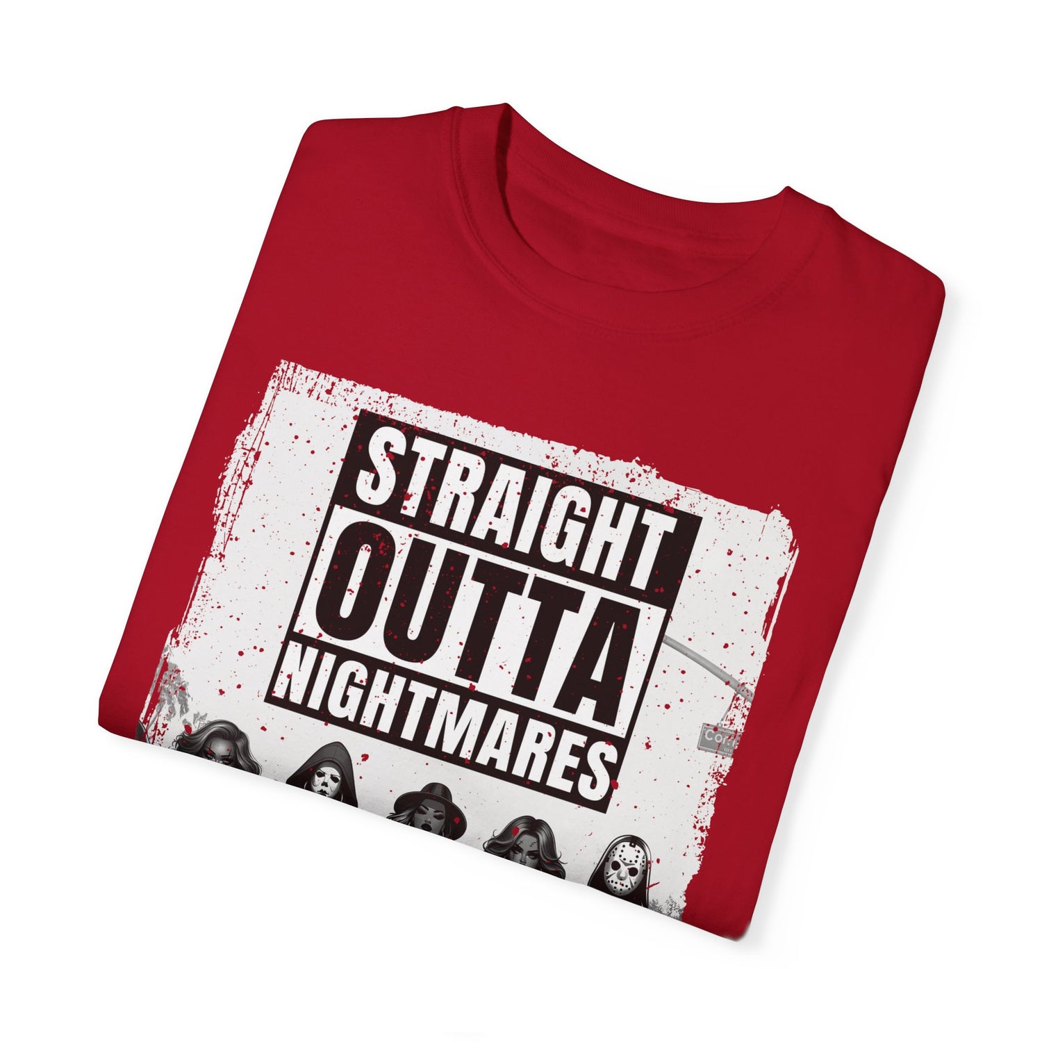 Halloween Horror Movie Shirt | Straight Outta Nightmares Shirt | Unisex Garment-Dyed T-shirt