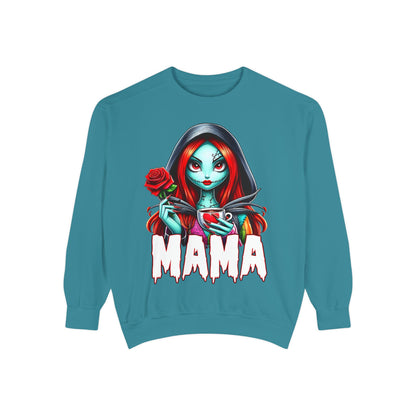 Sally Mama Crewneck | Cute Spooky Crewneck | Sally Crewneck | Unisex Garment-Dyed Sweatshirt