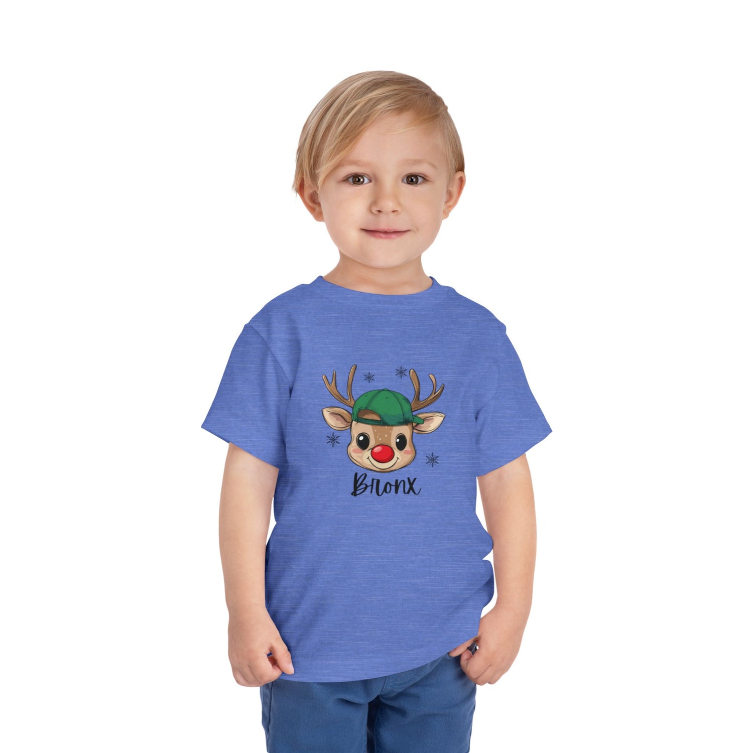 Cute Christmas Toddler Tee - Rudolph with name Design