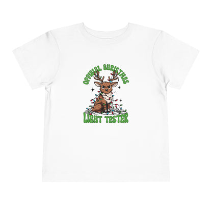 Toddler Christmas Tee - Official Light Tester Reindeer Design