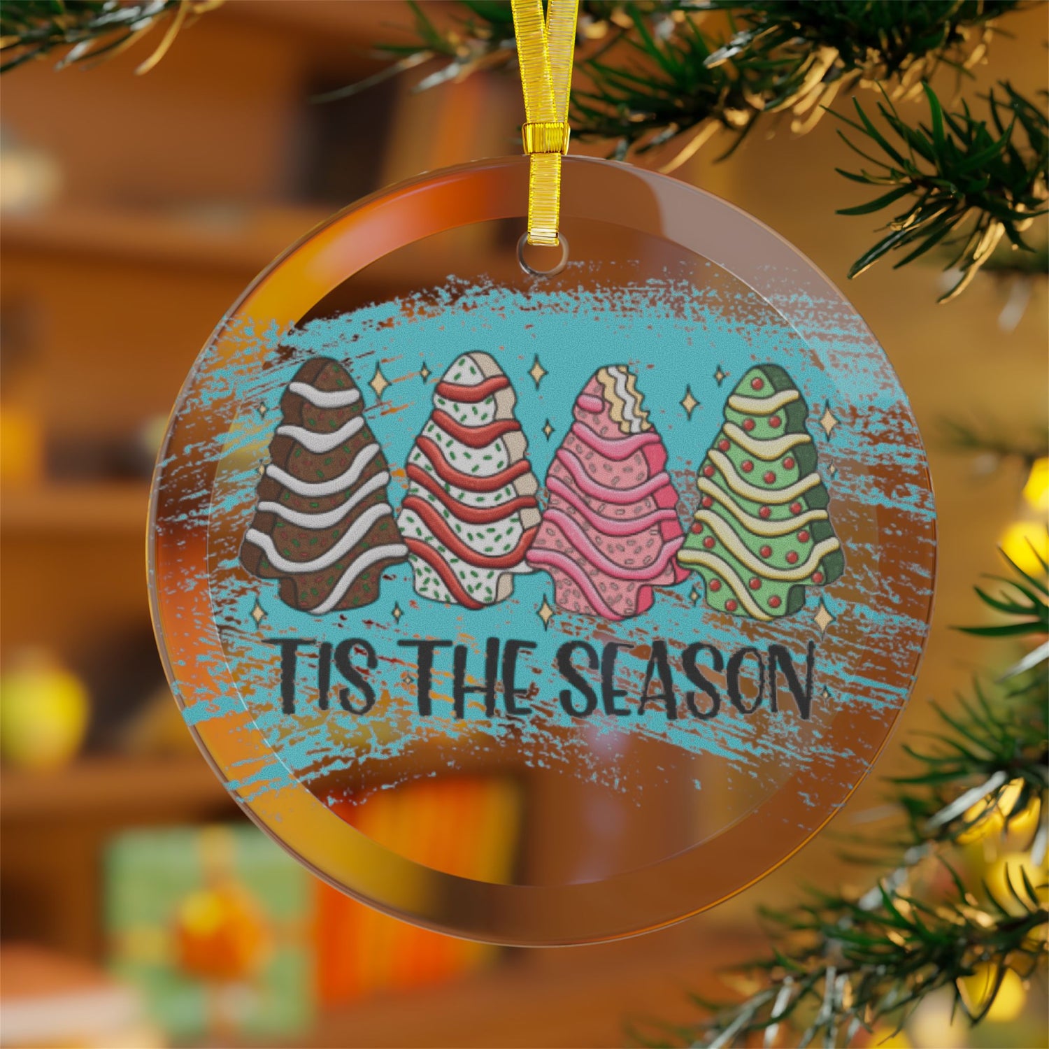 Tis the Season Glass Ornaments - Festive Holiday Decorations for Christmas