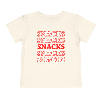 Snacks T-shirt | Cute Toddler Short Sleeve Tee