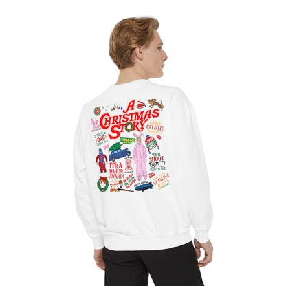 Funny Holiday Sweatshirt - &quot;OH FUDGE!&quot; &amp; A Christmas Story Design | Unisex Crewneck