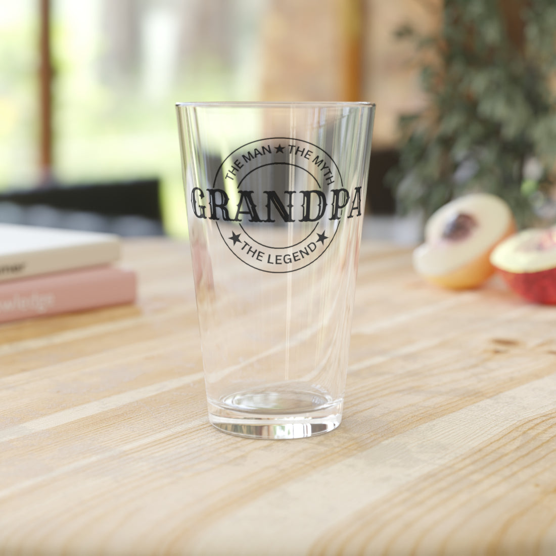 Fathers Day Gift for Grandpa 16oz Craft Beer Glass