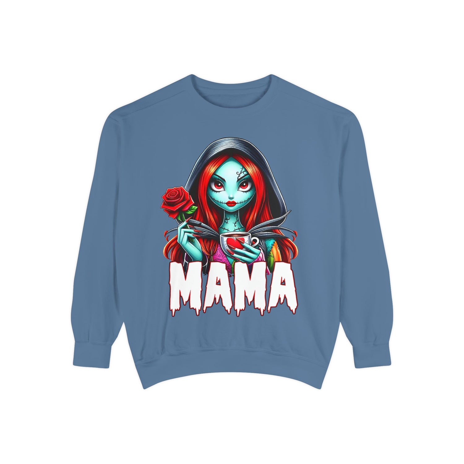 Sally Mama Crewneck | Cute Spooky Crewneck | Sally Crewneck | Unisex Garment-Dyed Sweatshirt