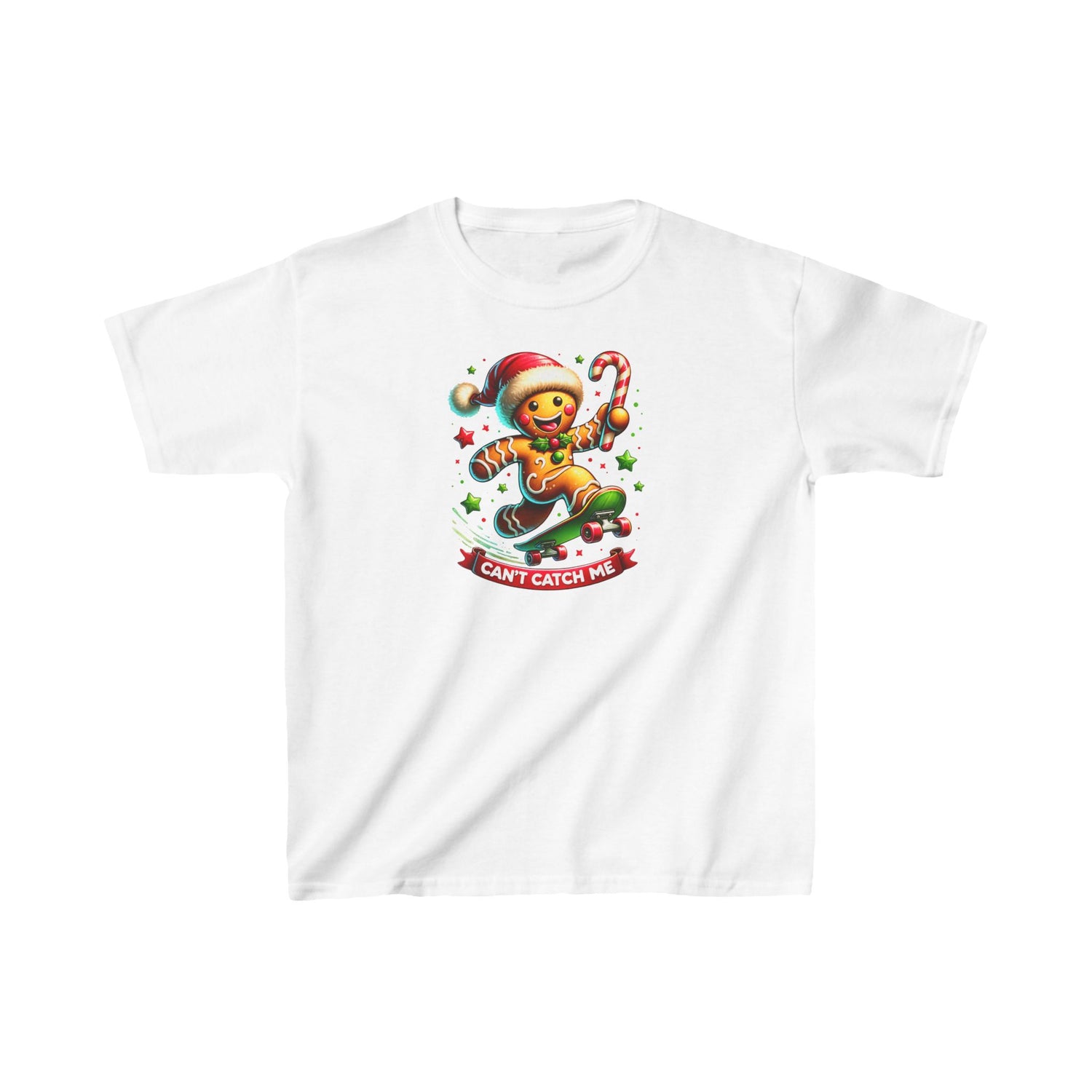 Gingerbread Skateboard Kids Tee - Fun Holiday Shirt