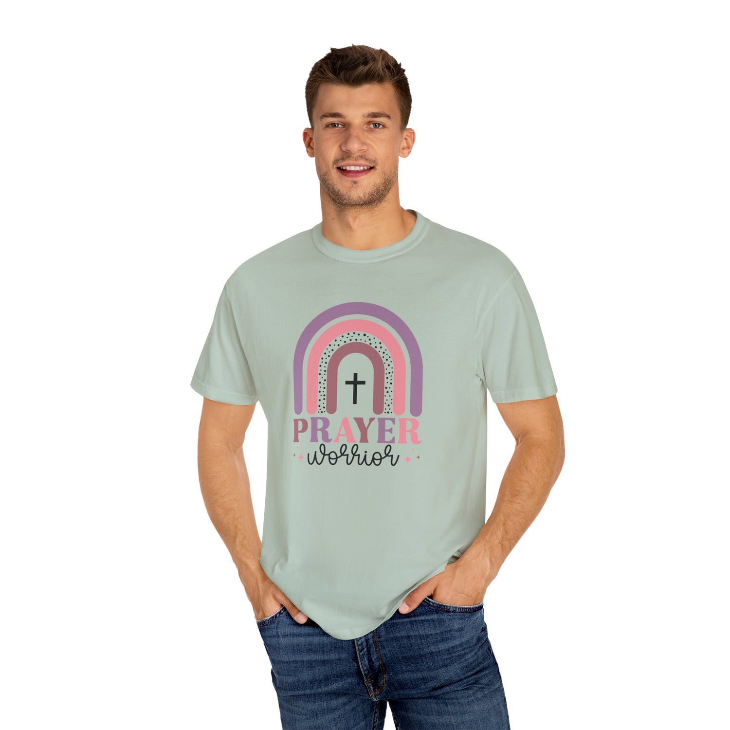 Prayer Warrior Unisex Garment-Dyed T-Shirt - Inspirational Faith Tee