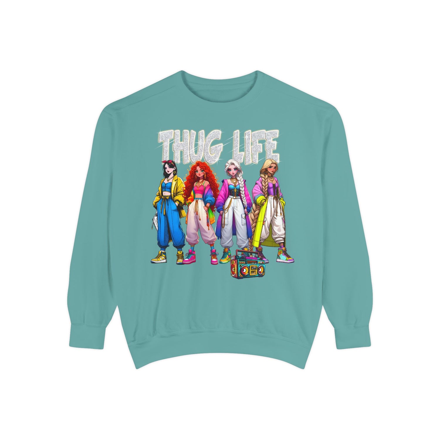 Princess Crewneck | Thug Life Princess Crewneck | Unisex Garment-Dyed Sweatshirt