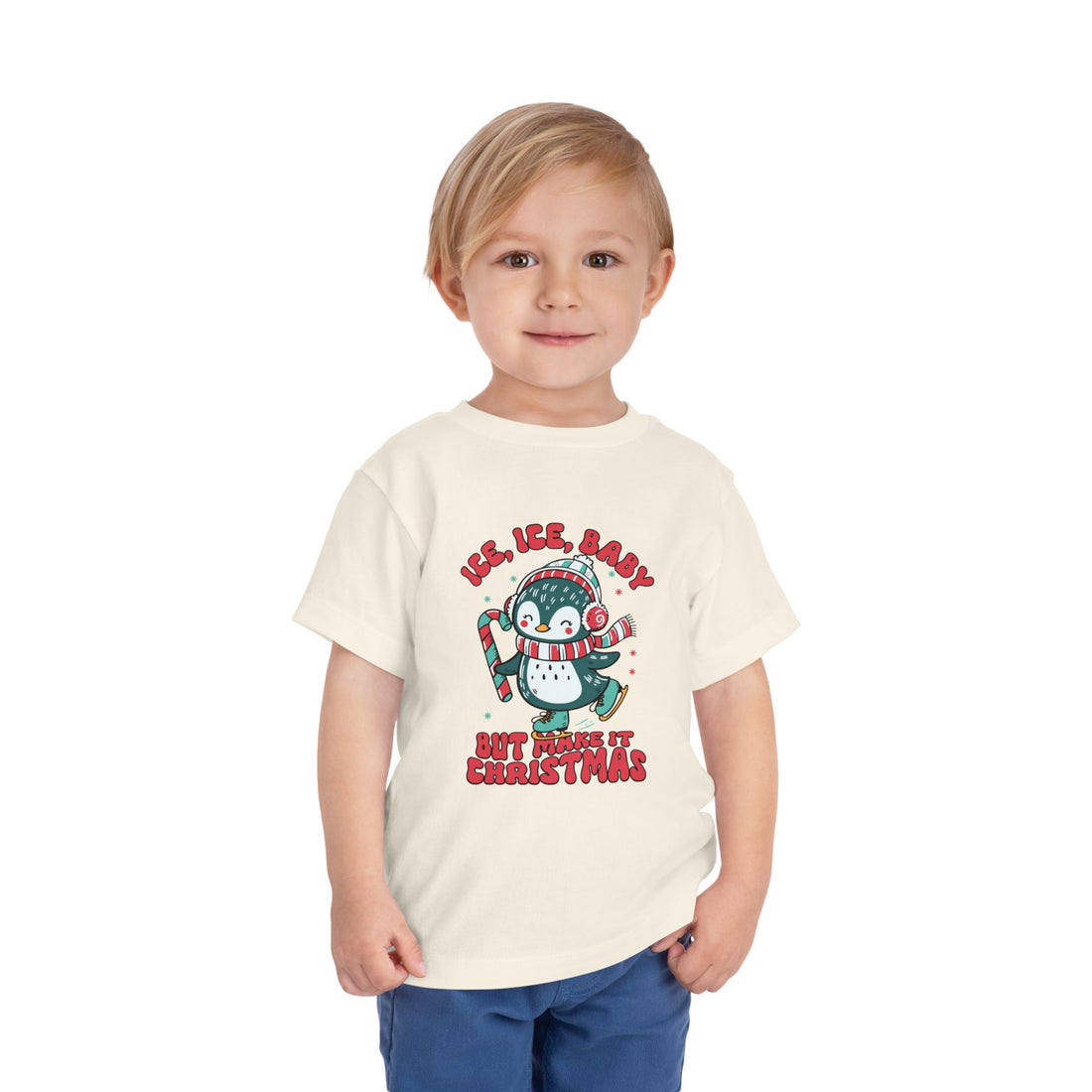 Toddler Christmas Penguin Tee - &quot;Ice, Ice, Baby&quot;