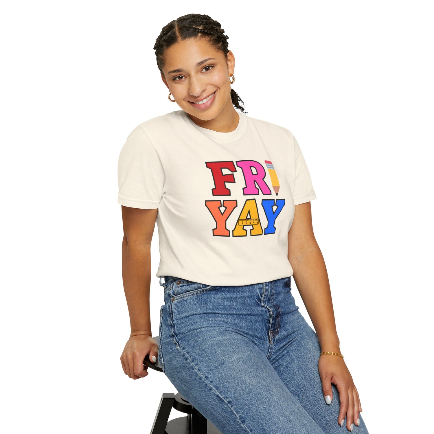 Fri Yay Teacher T-shirt | Teacher Shirt | Back to School Shirt | Unisex Garment-Dyed T-shirt