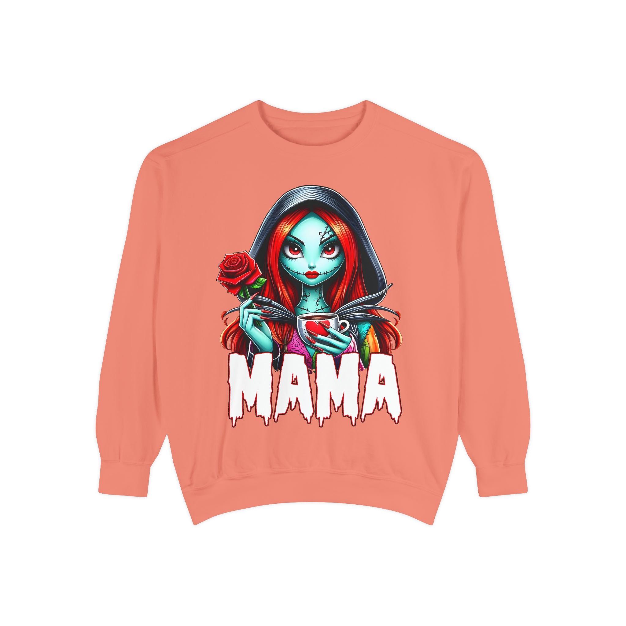 Sally Mama Crewneck | Cute Spooky Crewneck | Sally Crewneck | Unisex Garment-Dyed Sweatshirt