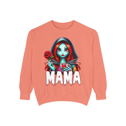 Sally Mama Crewneck | Cute Spooky Crewneck | Sally Crewneck | Unisex Garment-Dyed Sweatshirt