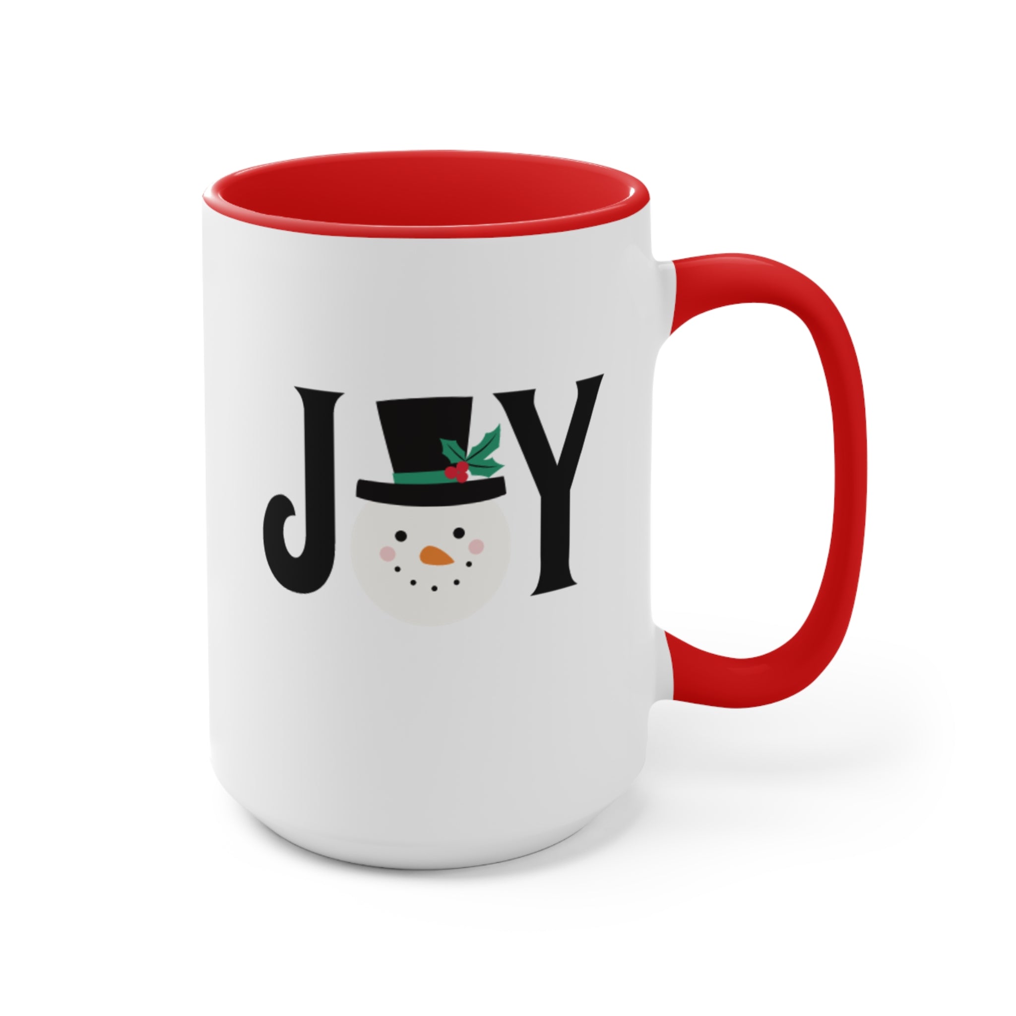 Holiday Accent Mugs | Snowman Mugs | Joy Mugs 11oz 15oz